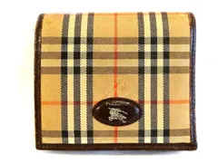 BURBERRY バーバリー ■ シャドーホース ノバチェック ヴィンテージ 二つ折り財布 コンパクト  □7I