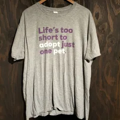 Petfinder×Purina 2017 ツアーTシャツ XL グレー 動物愛護 メッセージ