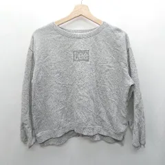 ◇ ⊇ Lee リー ロゴプリント 長袖 スウェットトレーナー サイズS グレー系 レディース E  【1411280030080】