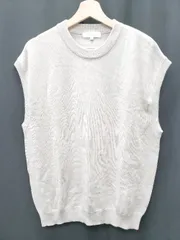 ◇ Θ　Φ UNITED ARROWS ユナイテッドアローズ コットン ベスト サイズL ライトベージュ レディース P  【1409250011795】