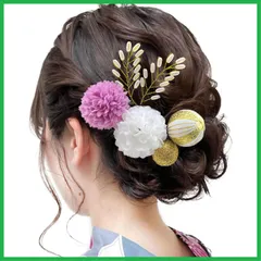 24色展開 浴衣 髪飾り ヘアアクセサリー ピンポンマム ヘアメイク ドライフラワー 成人式 髪飾り】 和装 着物 振袖 袴 浴衣 夏祭り造花 花飾り 花火大会 卒業式 【JZOON 七五三 結婚式 造花 花飾り 簡潔 髪留め 入学式 発表会 パール