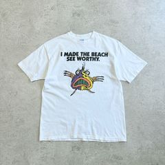 90s USA製 Bill Mayer illustration Fish Printed T-shirt ビル メイヤー イラストレーター 魚 ファニープリント Tシャツ TEE