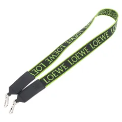 LOEWE (ロエベ) ANAGRAM STRAP アナグラムロゴジャガードショルダーストラップ ライムグリーン/ネイビー C073T87X07のサムネイル