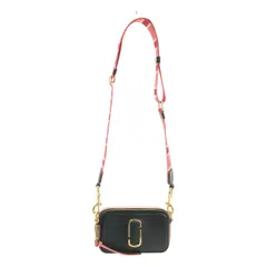 【美品】  MARC JACOBS / マークジェイコブス | THE SNAPSHOT / ザ スナップショット ロゴ ショルダーバッグ | ブラック/ピンク/ブラウン | レディース