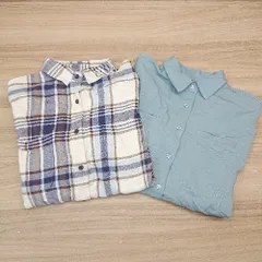 ◇ 《 LOWRYS FARM ローリーズファーム まとめ商品 2点セット サイズF ボタン チェック柄 シャツ レディース 》 E  【1310300049555】