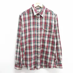 L/古着 リー Lee 長袖 ウエスタン シャツ メンズ 80s 赤他 レッド チェック 25mar25 中古 トップス