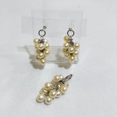 sv あこや真珠シャンパンカラーチャーム＆ペンダントトップ