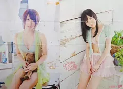 【中古】ポスター(女性) B2両面ポスター(印刷サイン入り/16頁折) 山内鈴蘭＆大場美奈(AKB48) ENTAME 2012年4月号付録