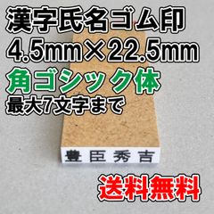 【ゴム印】漢字氏名ゴム印　小　4.5ｍｍ×22.5ｍｍ　角ゴシック体【普通郵便】