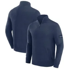 【送料無料】 アンブランデッド メンズ Tシャツ トップス Men's J. Palmer Navy Seattle Seahawks Franchise Quarter-Zip Sweater Sea Navy