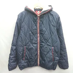 ■ CONVERSE コンバース 長袖 キルティングジャンパー サイズL ネイビー メンズ E  【1407020069663】