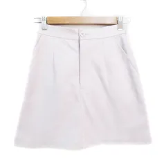 スナイデル snidel 台形スカート ミニ丈 スエード調 無地 0 紫 パープル /FF30