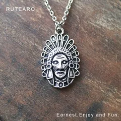 しっかり守ってくれるインディアンデザインのネックレス ― ペンダント ネックレス インディアン アメリカン アクセサリー お守り プレゼント プチギフト 贈り物 厄除け 運勢 運気 幸運 アメリカン ― 000419