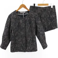 ブラック バイ マウジー BLACK by moussy タグ付き セットアップ ツイード ジャケット ショートパンツ コットン 1 ネイビー ■ECSのサムネイル