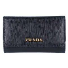 【PRADA】プラダ 6連キーケース 1PG222-2BNC-F0TMH レザー ブラック 黒 レッド 赤 ゴールド金具 レディース 【中古】 USED-S 【9356】