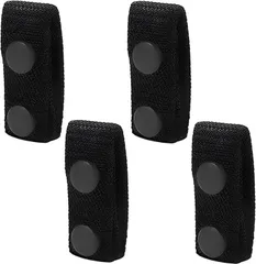 fogman タクティカル ベルト ナイロン 固定 モール サスペンダー 留め具 4個セット(ブラック, M)