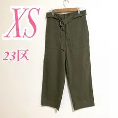 タグ付き新品⡱23区❤︎ リネンチェック ワイドパンツ ブラウン系 23区｜【CLASSY.6月号掲載/洗える】リネンレーヨンストレッチ