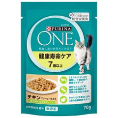 ピュリナワン キャット パウチ 健康寿命ケア 7歳以上 チキン グレービー仕立て 70g×12個【まとめ買い】【在庫限り】 