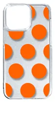 【新品未使用】iPhone14 Pro Max アイフォン14プロマックス クリア ハードケース ドット柄 水玉 (オレンジ) スマホケース カバー cl-ip14promax-dotbig-07