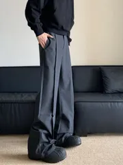  メンズ ファッション 服 男性用 オシャレ シンプル 大人 かっこいい 大きいサイズ ストリート 紳士服 シンプル クリーン フィット バンブー テクスチャー 生地 パンツ ストレート ドレープ フレア カジュアル 男女兼 