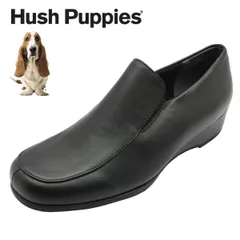 ハッシュパピー レディース ウエッジソール パンプス L-6561t 6561 Hush puppies 婦人靴 ブラックのサムネイル
