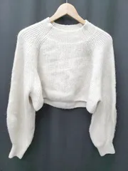 ◇ SENSE OF PLACE by URBAN RESEARCH ショート丈 長袖 ニット セーター サイズOne ホワイト系 レディース P  【1407100029532】