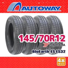 【AUTOWAY】 新品 145/70R12 サマータイヤ YOKOHAMA BluEarth-ES ES32(ES32B) 12インチ 4本セット 夏タイヤ オートウェイ