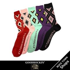 ヴィンテージスタイルダイア柄ソックス GOOD ROCKIN' ロカビリーファッション