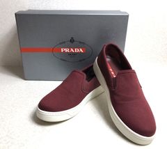 【DH786】PRADA プラダスポーツ シューズ スリッポン 24cm 3S5802 ワインレッド