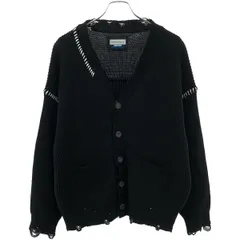 MAISON SPECIAL メゾンスペシャル Embroidery Damage Prime-Over V-Neck Knit Cardigan カーディガン 11242361309 ブラック 0のサムネイル