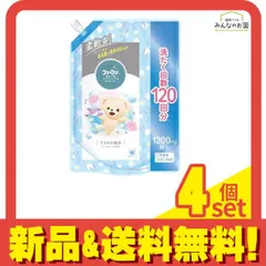 ファーファストーリー 柔軟剤 そらのお散歩 フローラルソープの香り 1200mL (特大 詰め替え用) 4個セット まとめ売り