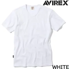 AVIREX 半袖 Vネック Tシャツ WHITE / ホワイト 白 アヴィレックス　デイリー