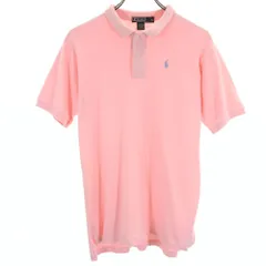 ポロバイラルフローレン 80s ヴィンテージ 緑タグ ボーイズ 半袖 ポロシャツ XL ピンク Polo by Ralph Lauren メンズ 古着 【240328】