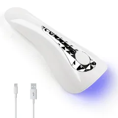 【在庫セール】充電式 ネイルドライヤー UVライト 5LEDs ネイルマシン LEDネイルドライヤー 持ち運びやすい 15W ジェルネイル LEDライト ハンディライト 硬化ライト タイマー設定可能 2階段タイマー機能 ネイルライト タイマー ホワイト