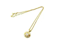 ■美品■ NINA RICCI ニナリッチ ラインストーン ネックレス ペンダント アクセサリー レディース ゴールド系×シルバー系 DF0253