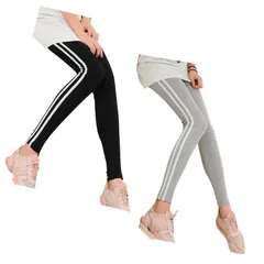 【在庫処分】スキニーパンツ 2枚 レディース セット ライン 美脚 レギンス スパッツ ストレッチ サイドライン 春 [Ｓｕｒｍｏｎｔｅｒ] 夏 秋 スポーツ