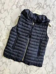 keitoxx1様　専用ページ　美品 MONCLER モンクレール EBLE エブル 裾フリル ベスト ダウン 薄手 ネイビー PAWNSHOPRiZ  パウンショップリズ