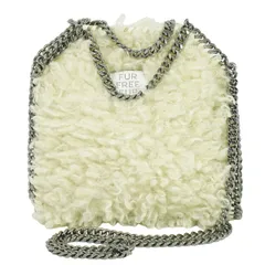 本物 ステラ マッカートニー STELLA McCARTNEY ファラベラ タイニー 2WAY ショルダーバッグ ハンドバッグ ポリエステル ホワイト バック 中古 【フォロー割】