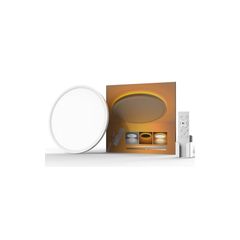 Antree LEDシーリングライト 6畳 3600lm おしゃれ 間接光常夜灯 調光調色 極薄型 天井照明器具 雰囲気ナイトライト 電気 蛍光灯 リモコン付き 6～8畳 Ceiling Light 寝室/リビング/キッチン適用 白枠