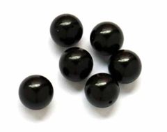 天然ジェット 8mm玉 片穴 ジュエリー材料 ルースストーン
