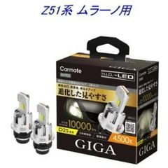 【定形外郵便】カーメイト GIGA LEDヘッドバルブ D10 4500K D2S ニッサン Z51系 ムラーノ用【BW905】