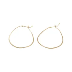 【美品】agete アガット フープ ピアス / 両耳用 マット K10 / ゴールド / アクセサリー ジュエリー ファッション アイテム 小物【レディース】【中古】