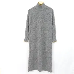 ◇ MANGO マンゴ ゆるゆる 柔らかニット ストレート インナー ロング丈 ワンピース サイズM グレー レディース E  【1310300016380】のサムネイル