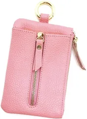 Queen's Lab キーケース レディース 小銭入れ コインケース 革 カード入れ( ピンク)