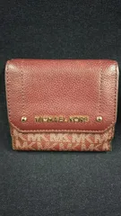 MICHAEL　KORS　マイケルコース　3つ折り財布　ボルドー★A253