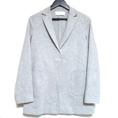 良品 FABIANA FILIPPI ファビアナフィリッピ モニーレ装飾 ストレッチ スナップボタンフロント テーラードジャケット I40サイズ グレー レディース 古着 中古 USED 良品 FABIANA FILIPPI ファビアナフィリッピ モニーレ装飾