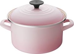 ルクルーゼ ココットロンド シェルピンク ライトゴールドツマミ 18