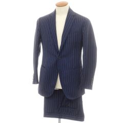 美品　E. Marinella 青　未使用 中古】マリネッラ E.MARINELLA シルク 小紋柄ネクタイ ネイビーx