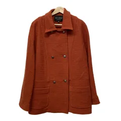 美品　エトロ　コート　ロング　ツイード　オレンジ　40 L相当　ETRO 美品 エトロ コート ロング ツイード オレンジ 40 L相当 ETRO 美