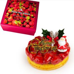 魔法洋菓子店ソルシエ クリスマスケーキ 2024 苺 のコンポート タルト 4号 直径12cm 1人～3人分 約250g 【 クリスマス 飾り付】 Christmas Xmas ホールケーキ 苺ケーキ 苺